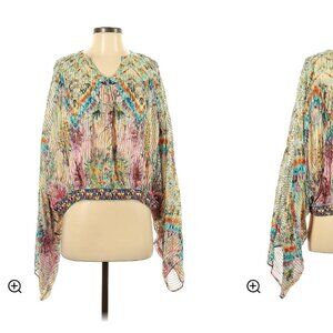 Bhanuni by Jyoti button-down cropped blouse with butterfly sleeves